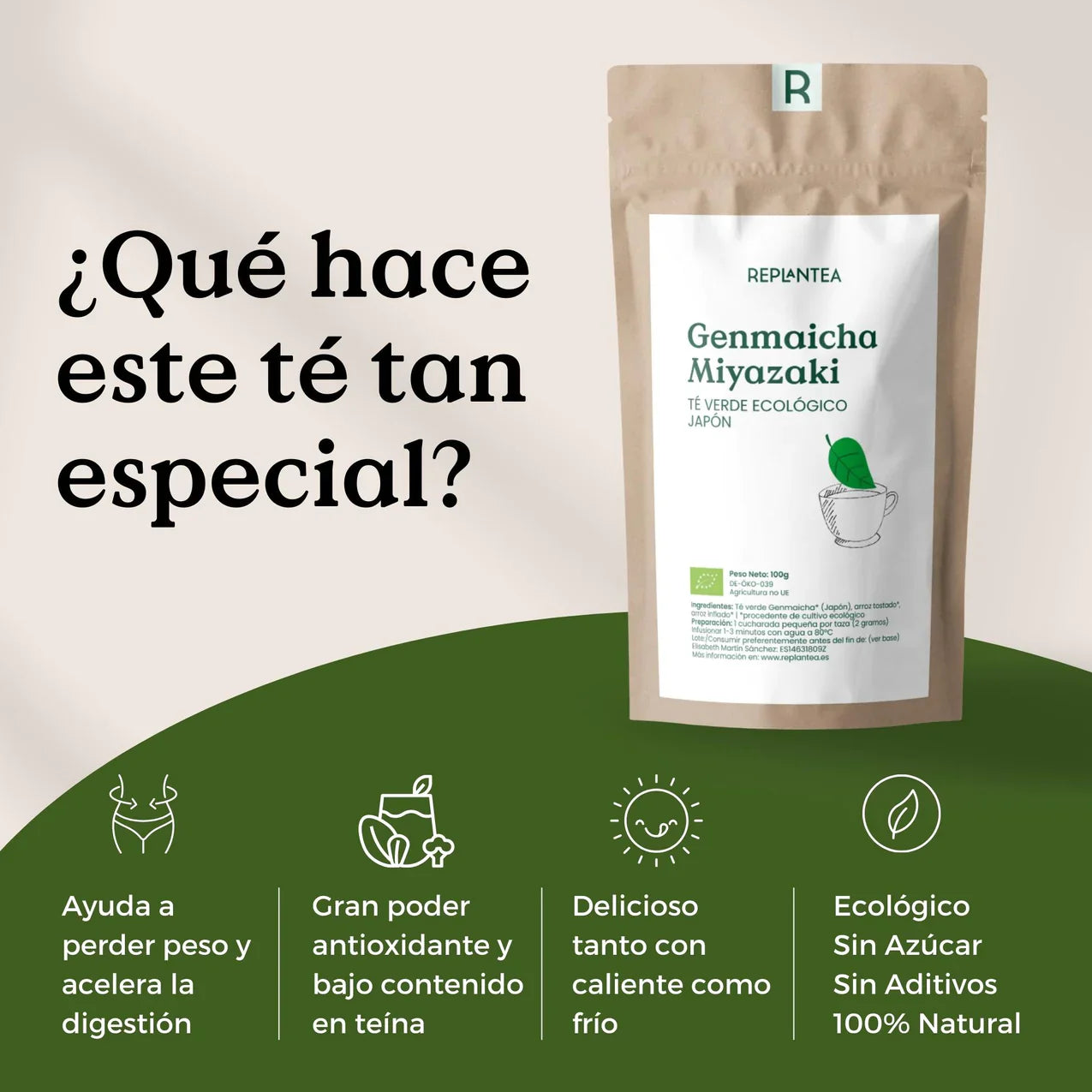 Té Verde Genmaicha Miyazaki Ecológico 100g