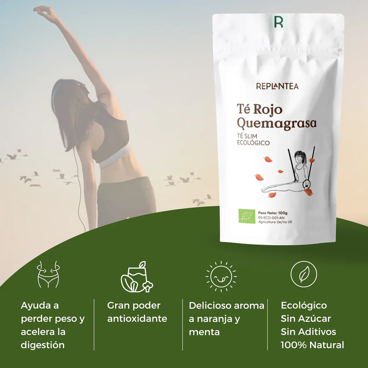 Té Rojo Pu Erh Quemagrasa Ecológico 100g