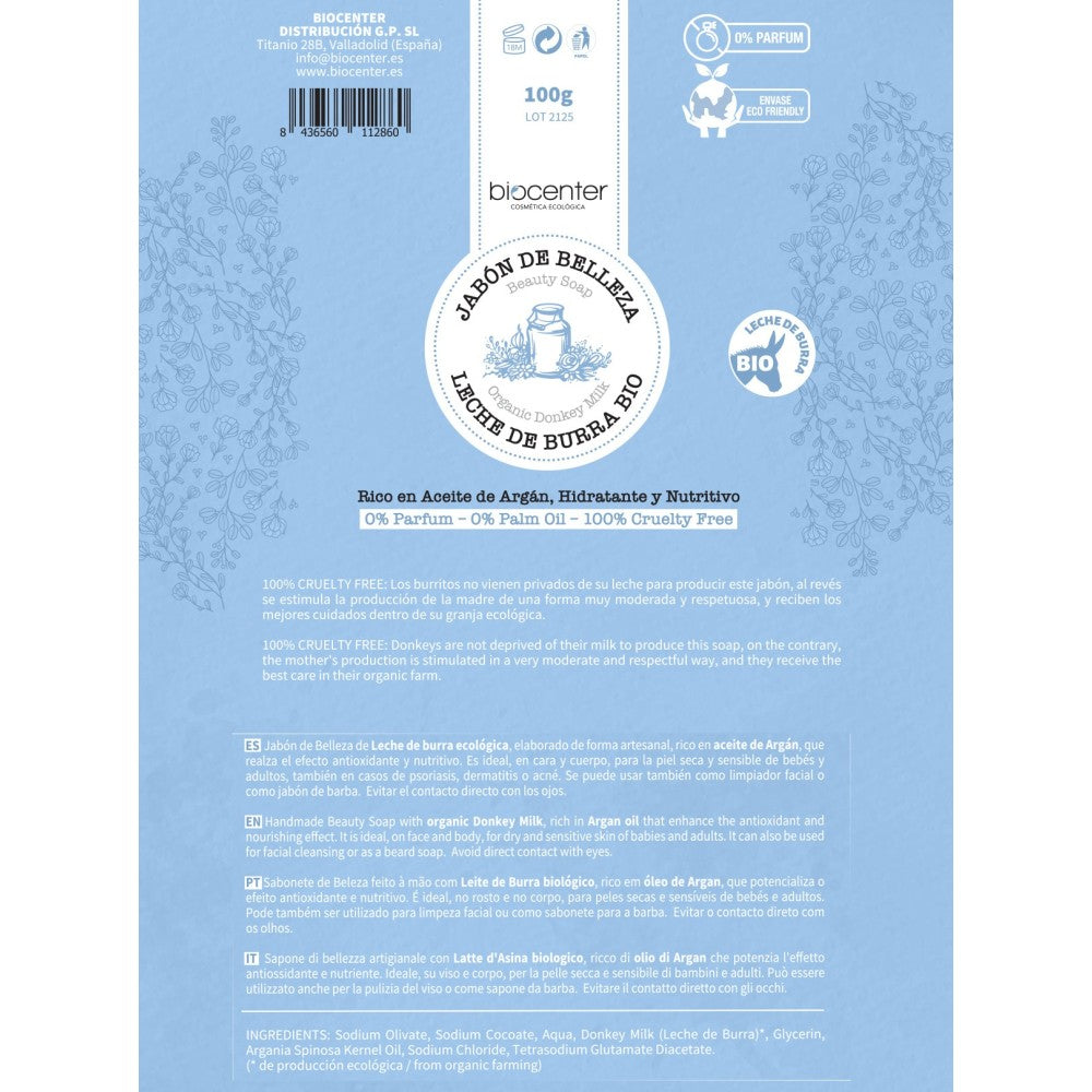 Jabón de Belleza de Leche de burra ecológica.