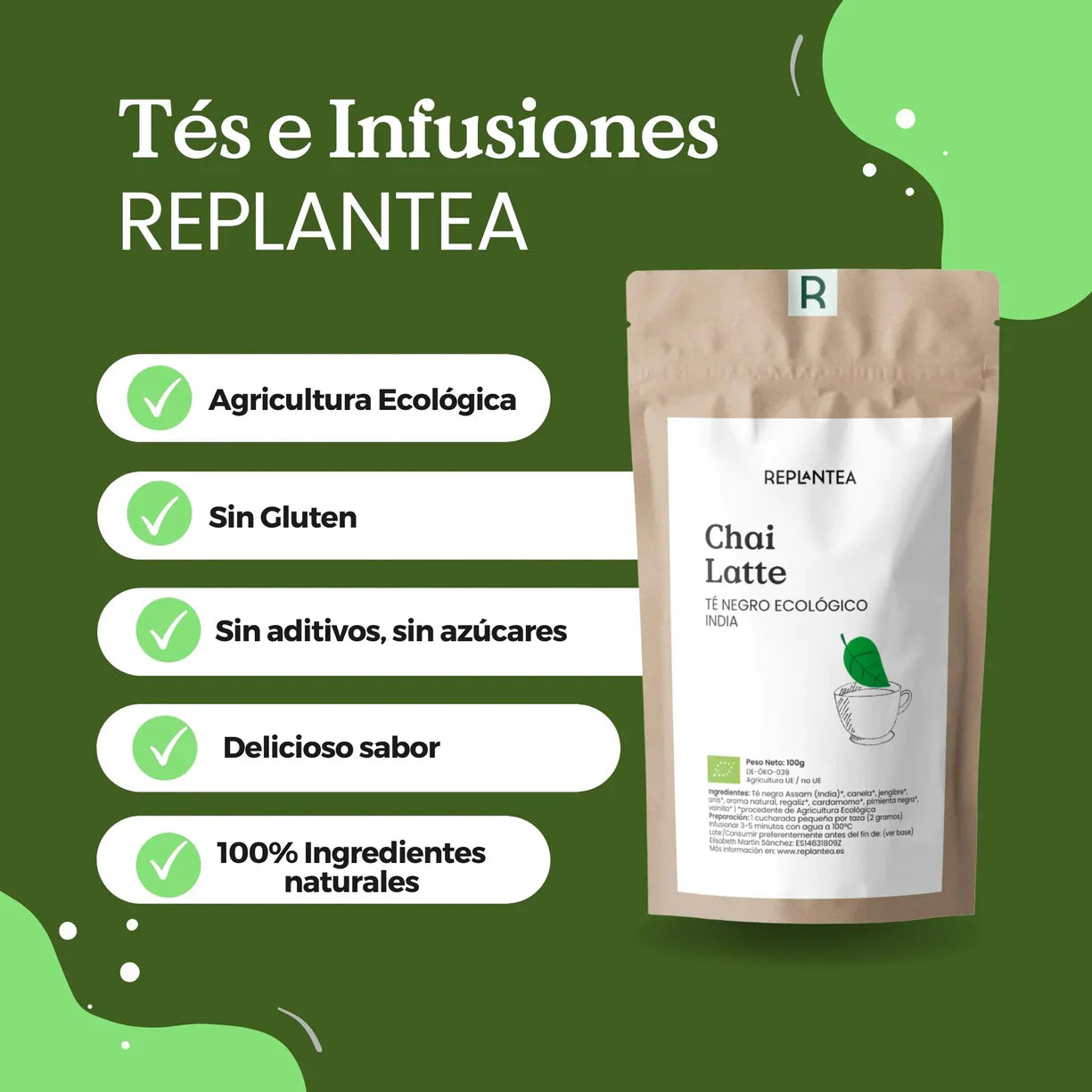 Té Negro Chai Latte Ecológico 100g