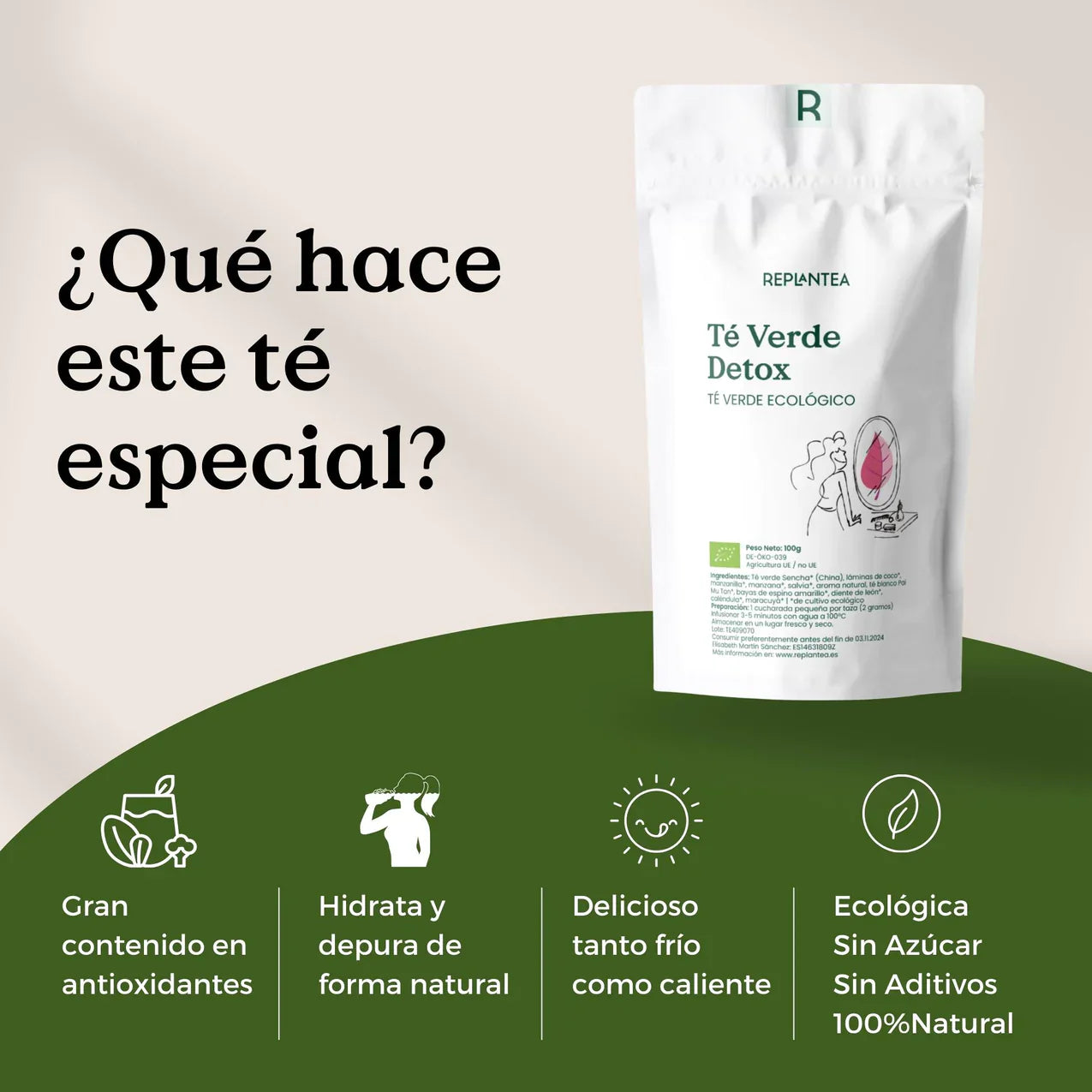 Té Verde Detox Ecológico 100g