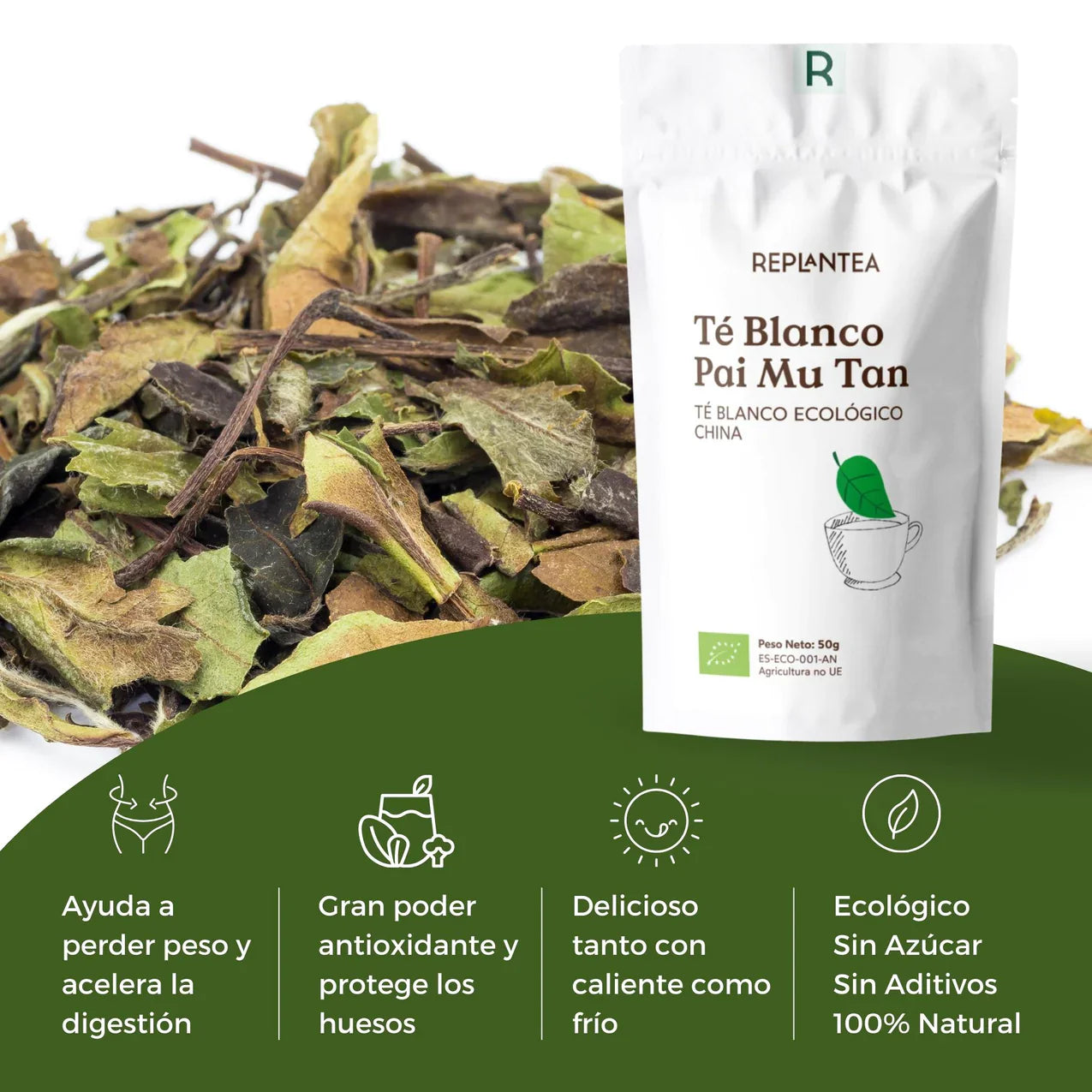 Té Blanco Pai Mu Tan Ecológico 50g