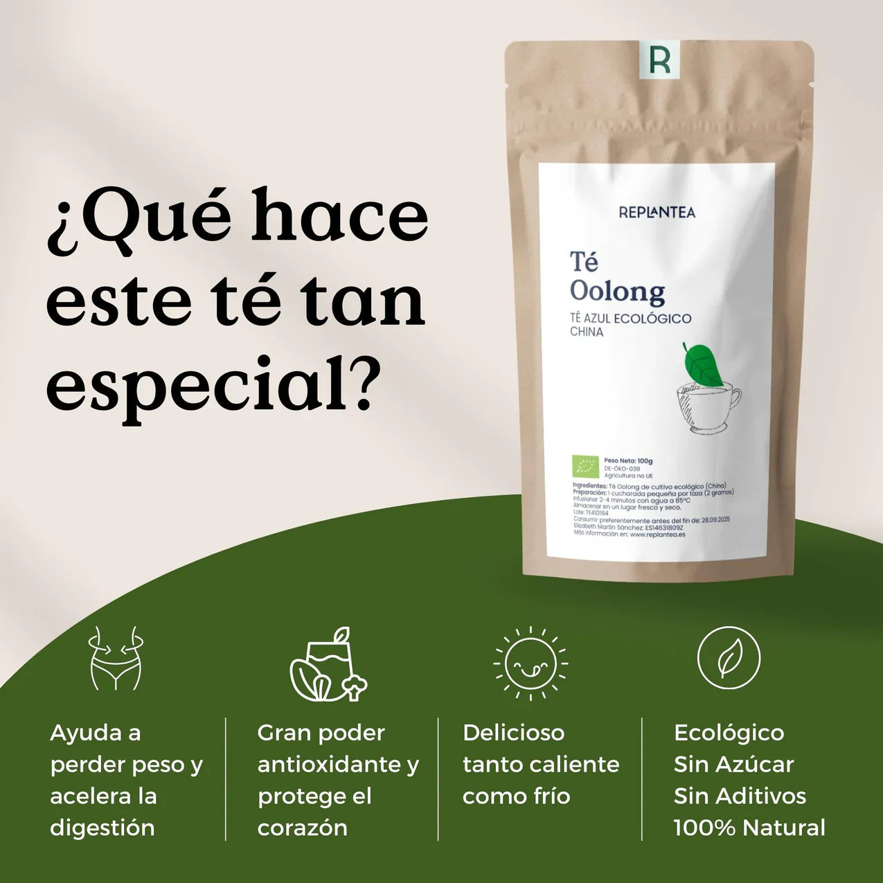 Té Azul Oolong Ecológico 100g