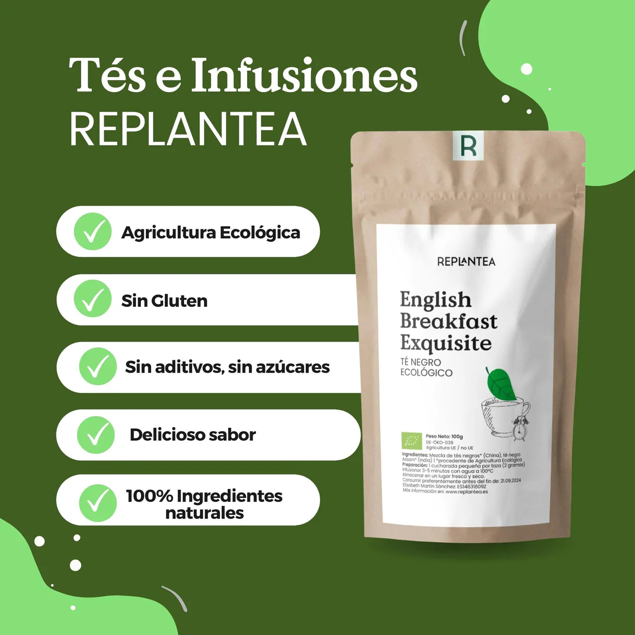 Té Negro English Breakfast Exquisite Ecológico 100g