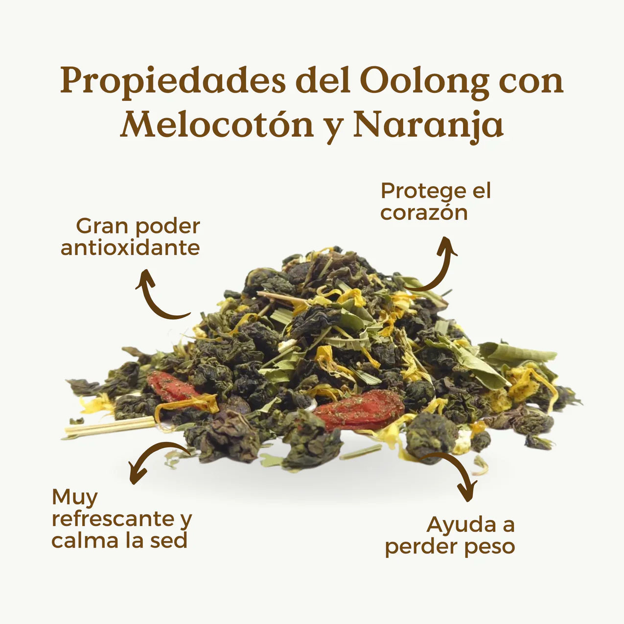 Té Azul Oolong con Naranja y Melocotón 100g