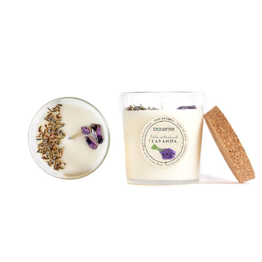 VELA NATURAL DE CERA DE SOJA - LAVANDA