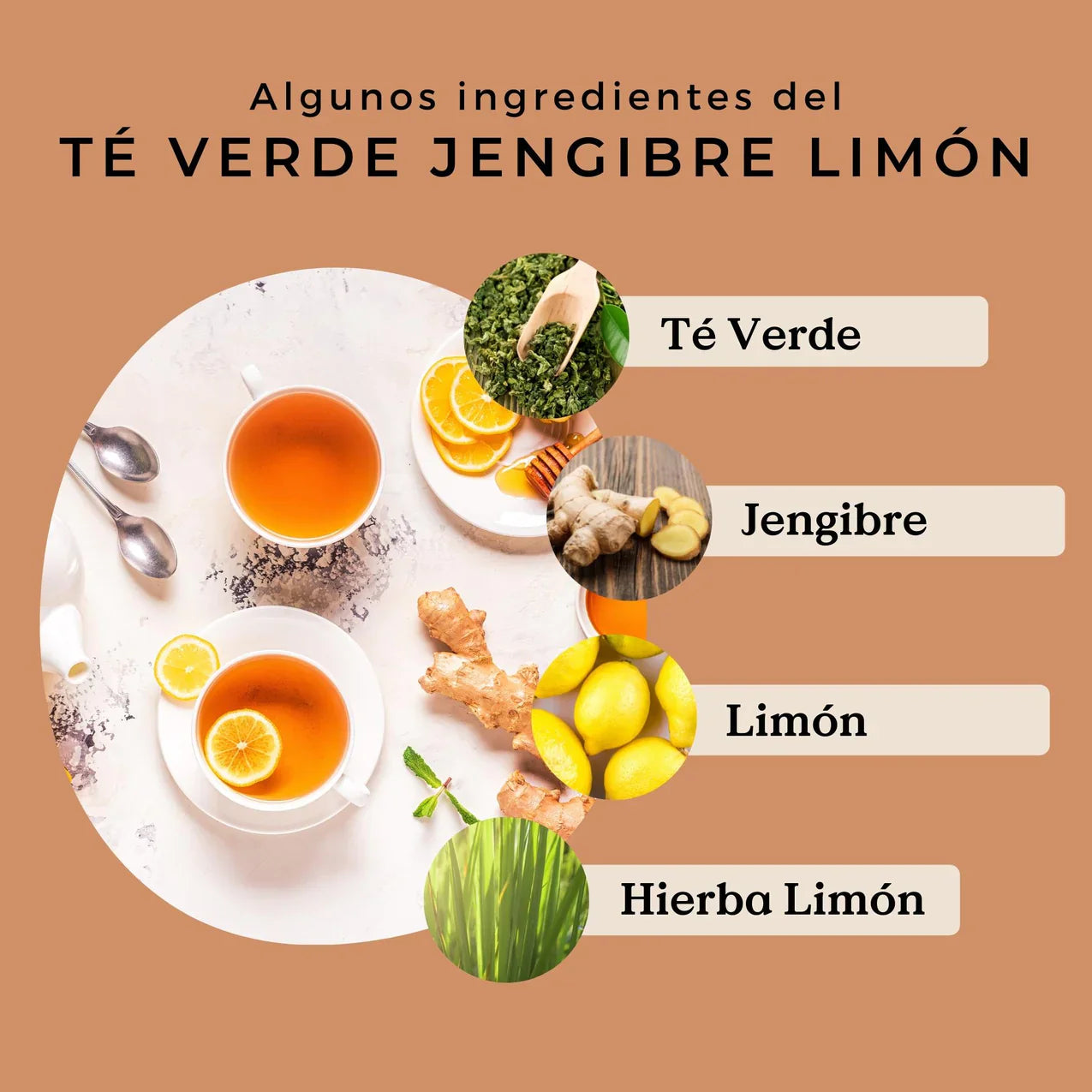 Té Verde con Jengibre y Limón Ecológico 100g