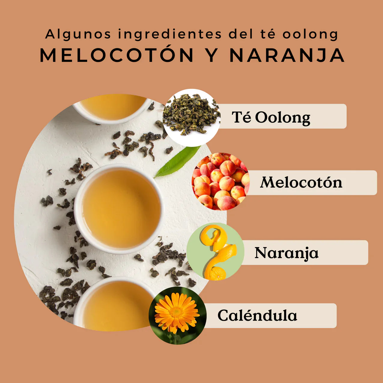 Té Azul Oolong con Naranja y Melocotón 100g