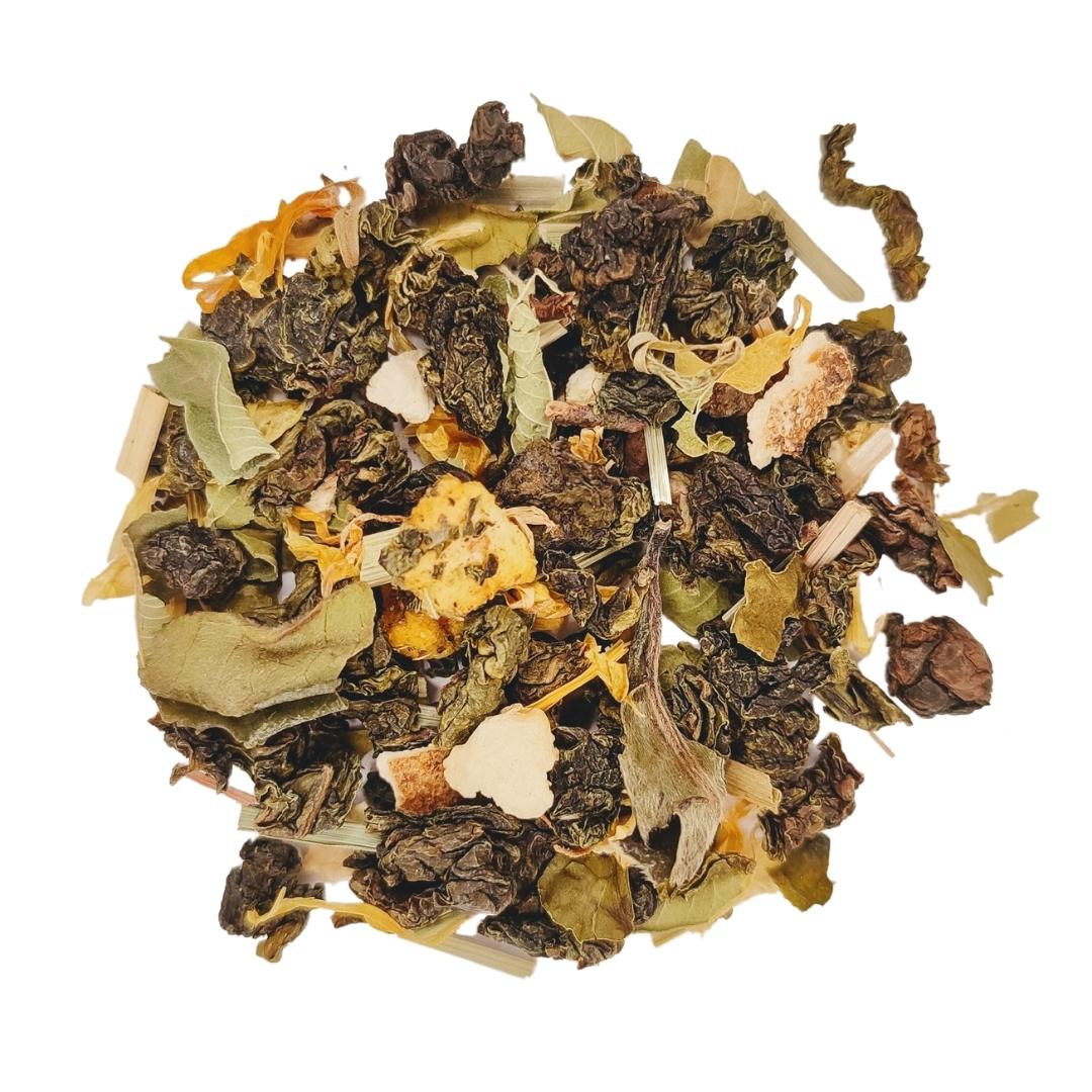 Té Azul Oolong con Naranja y Melocotón 100g